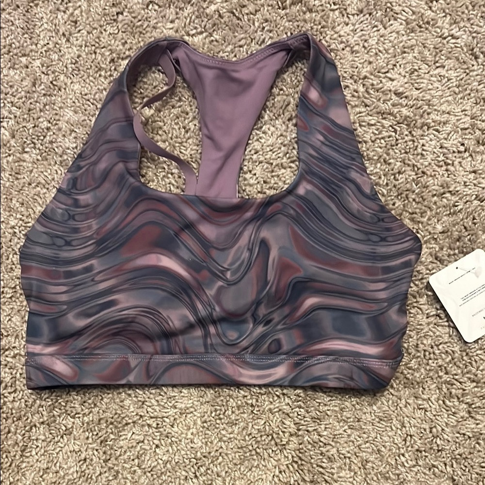 Marble Print Sports Bra